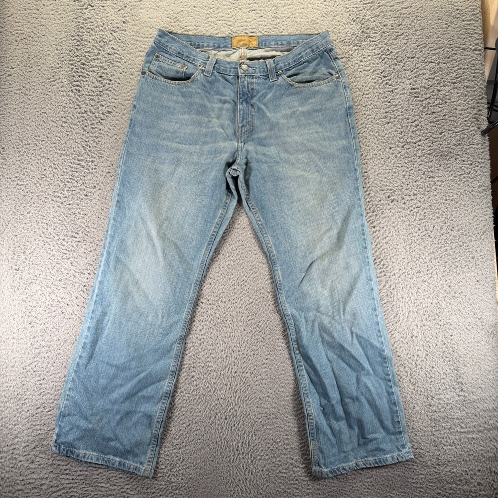 Vintage Red Camel Jeans Mens 34x30 Blue Cotton Denim Straight Leg Workwear Faded